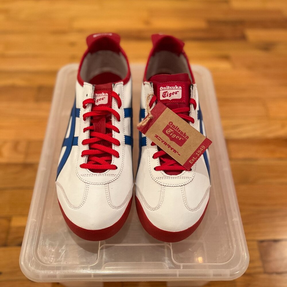 Onitsuka Tiger Mexico 66, White/Blue/Red, Size 12 US